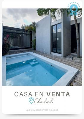 Casa en venta de un piso con 3 habitaciones en Cholul Viladiu Merida